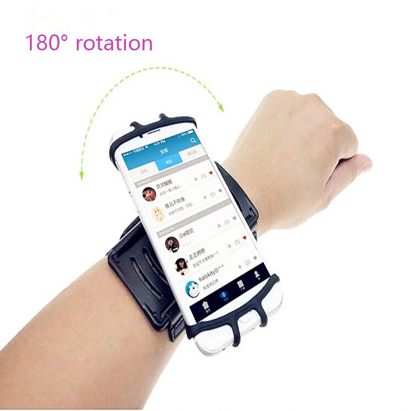 Rotatable Belt Wrist Strap for Running, Jogging Cycling, Gym, Arm Band Bag for iPhone, Outdoor Tools, 180 Degree Rotatable Belt