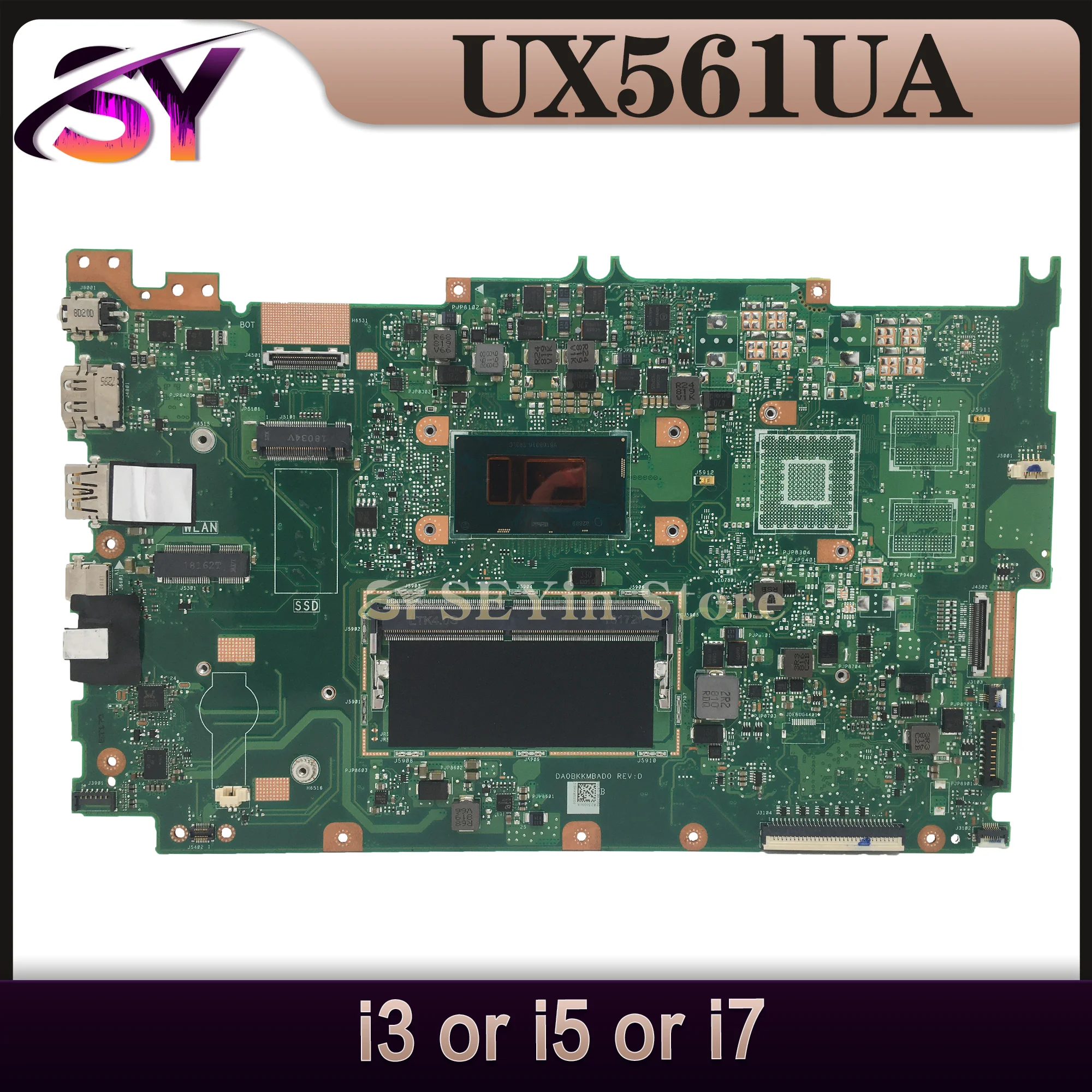 

Mainboard For ASUS UX561U X561U UX561UA UX561UAR Q525UAR Q525UA Q505UAR Laotop Motherboard I3 I5 I7 8th Gen 8G-RAM UMA