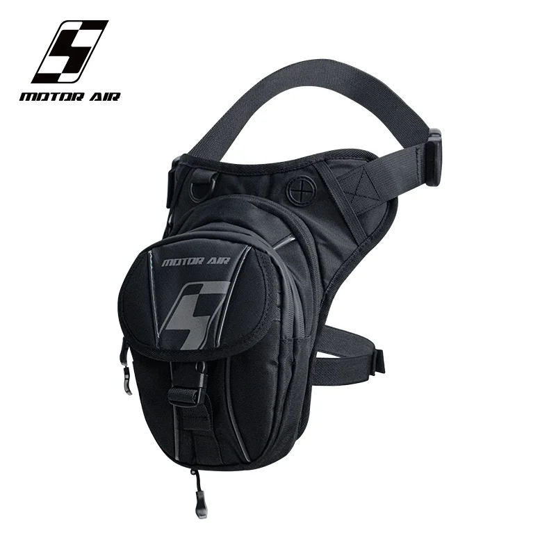 

Motor Air New Motorcycle Bag Black Drop Waist Leg Bag Thigh Belt Hip Bum Waterproof Fabric Men Women Outdoor Riding Gears Pack