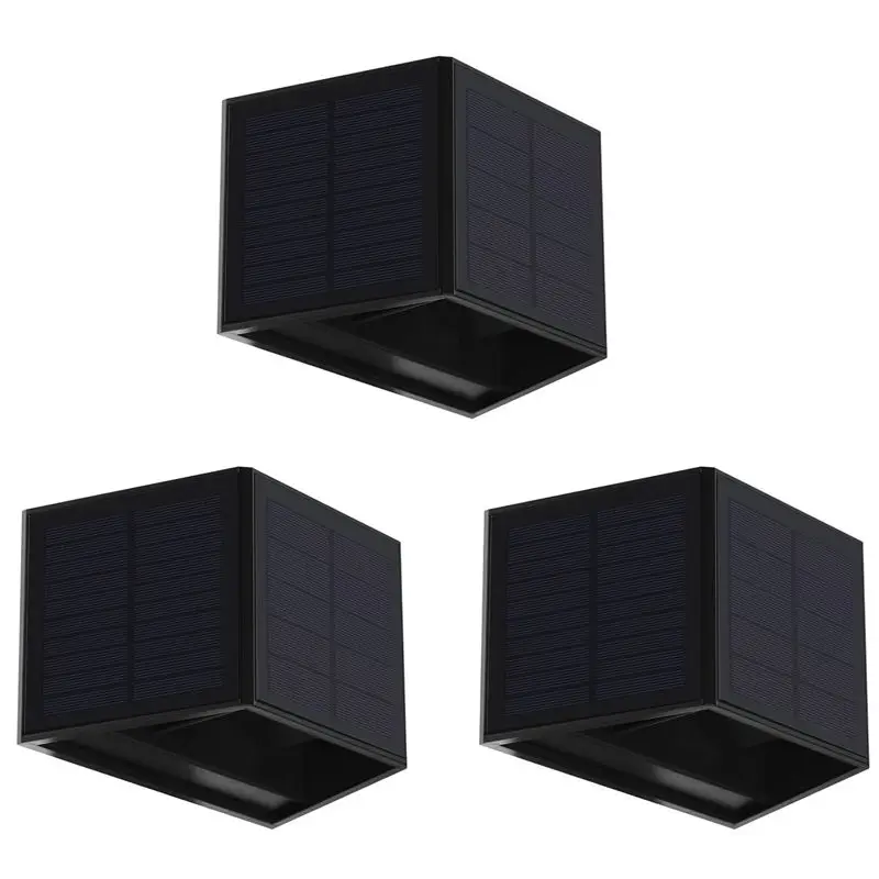 

ABMH-3X Solar Wall Light Outdoor Up-Down Lighting LED Lamp Solar Wall Washing Lights For Courtyard Garden Dimmable
