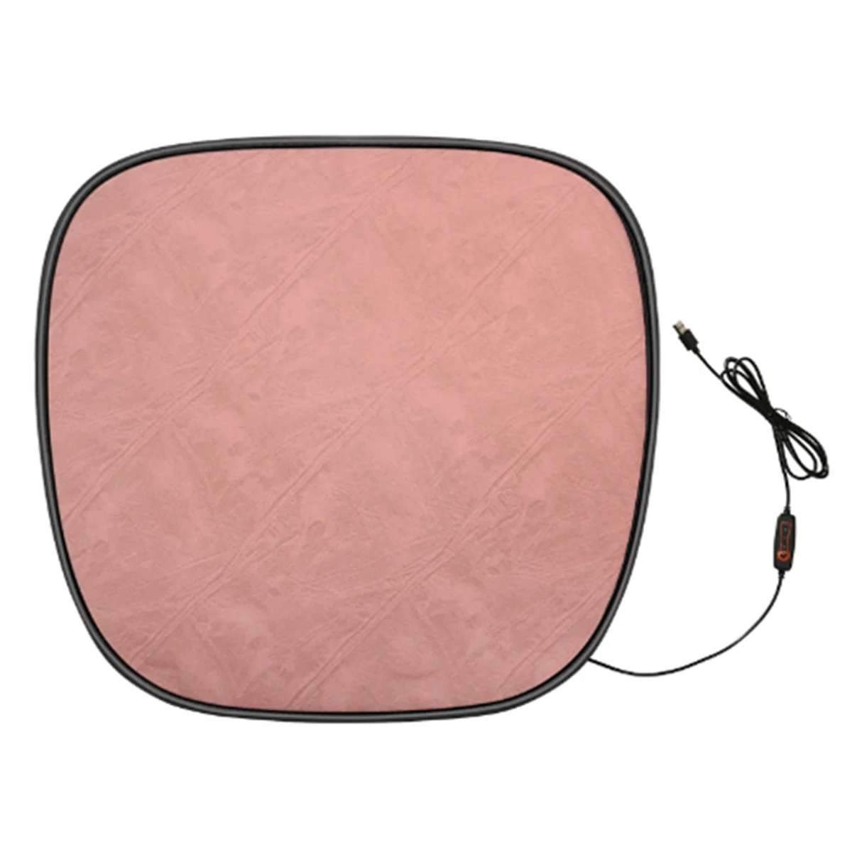 Heated Car Seat Cover Heating Electric Car Seat Cushion Hot Keep Warm Winter USB Lighter Heating Cushion Auto Part Pink