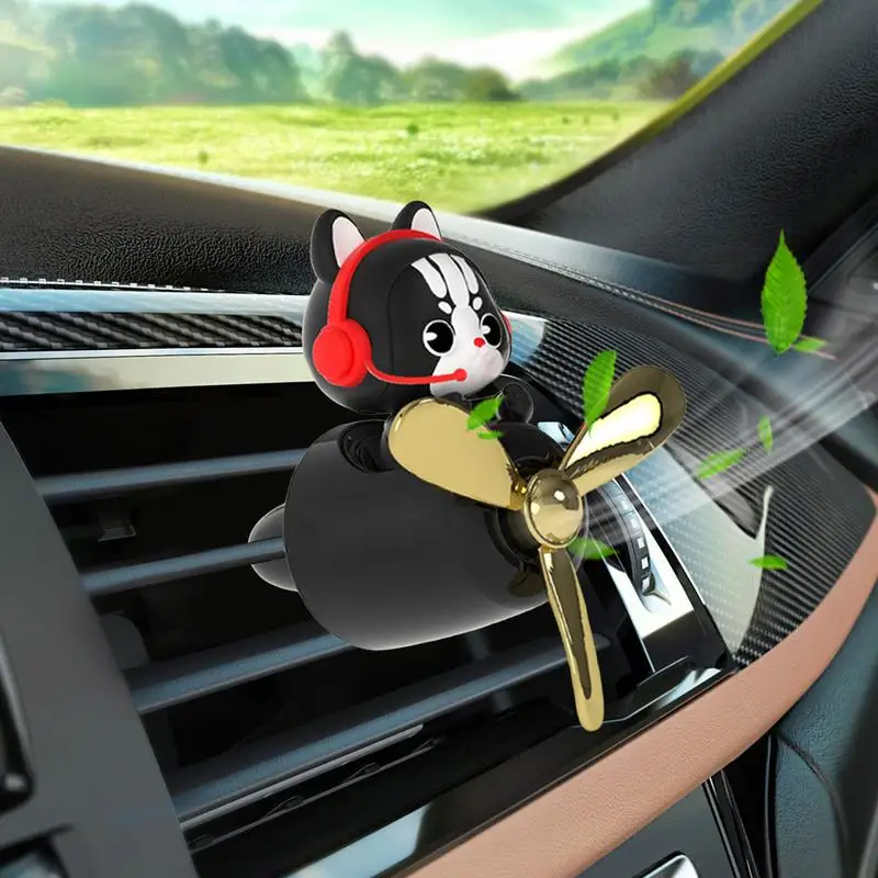 Pilot Car Air Freshener Cartoon Cat Automotive Fragrance Diffuser Cute Car Diffuser Vent Conditioner Clip Car Accessories For