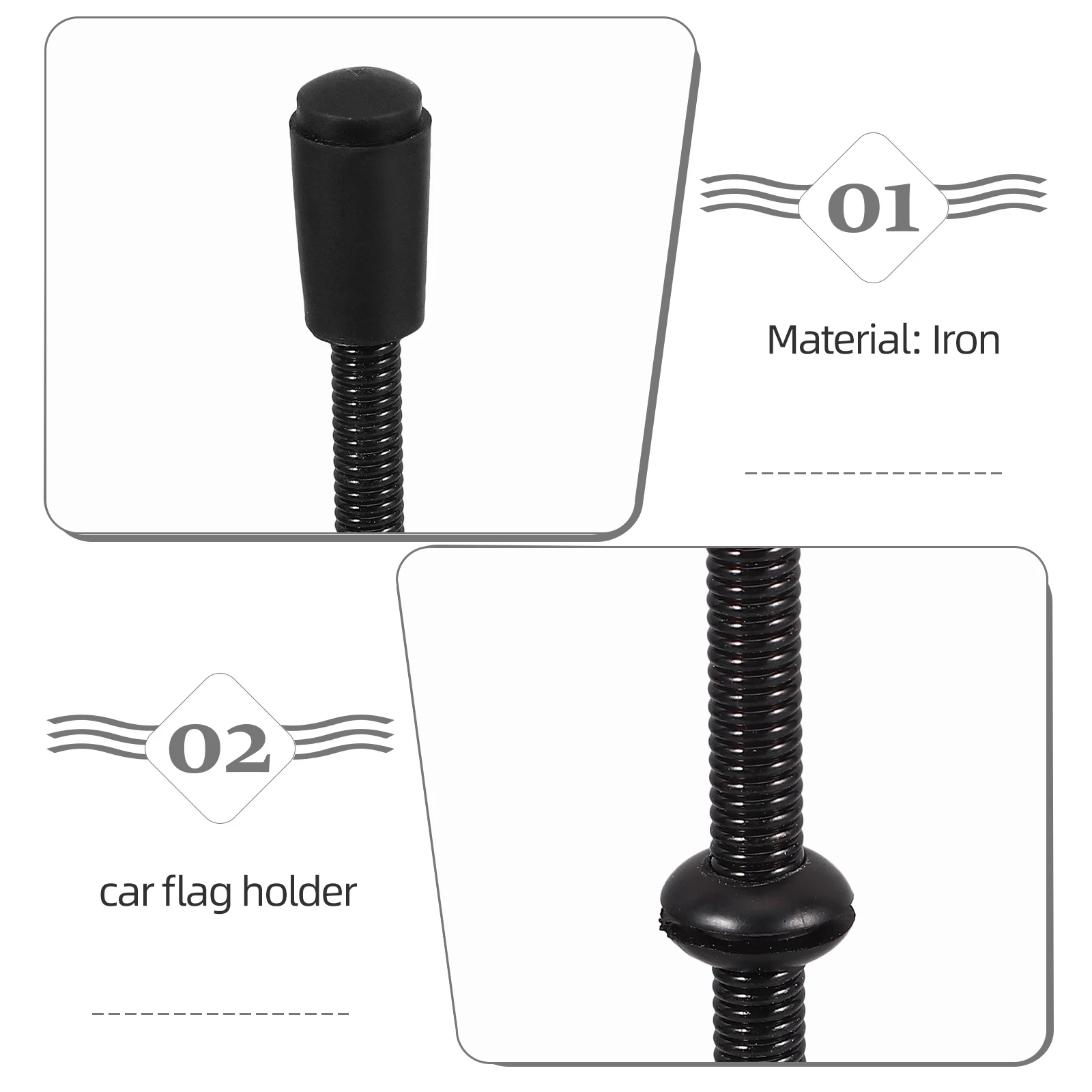 2 Stuks Magneet Zuig Auto Vlaggenmast Stand Stabiele Auto Vlaggenmast Outdoor Vlaggenmast Beugel Basis Vlaggenmast Display houder voor Auto 27CM