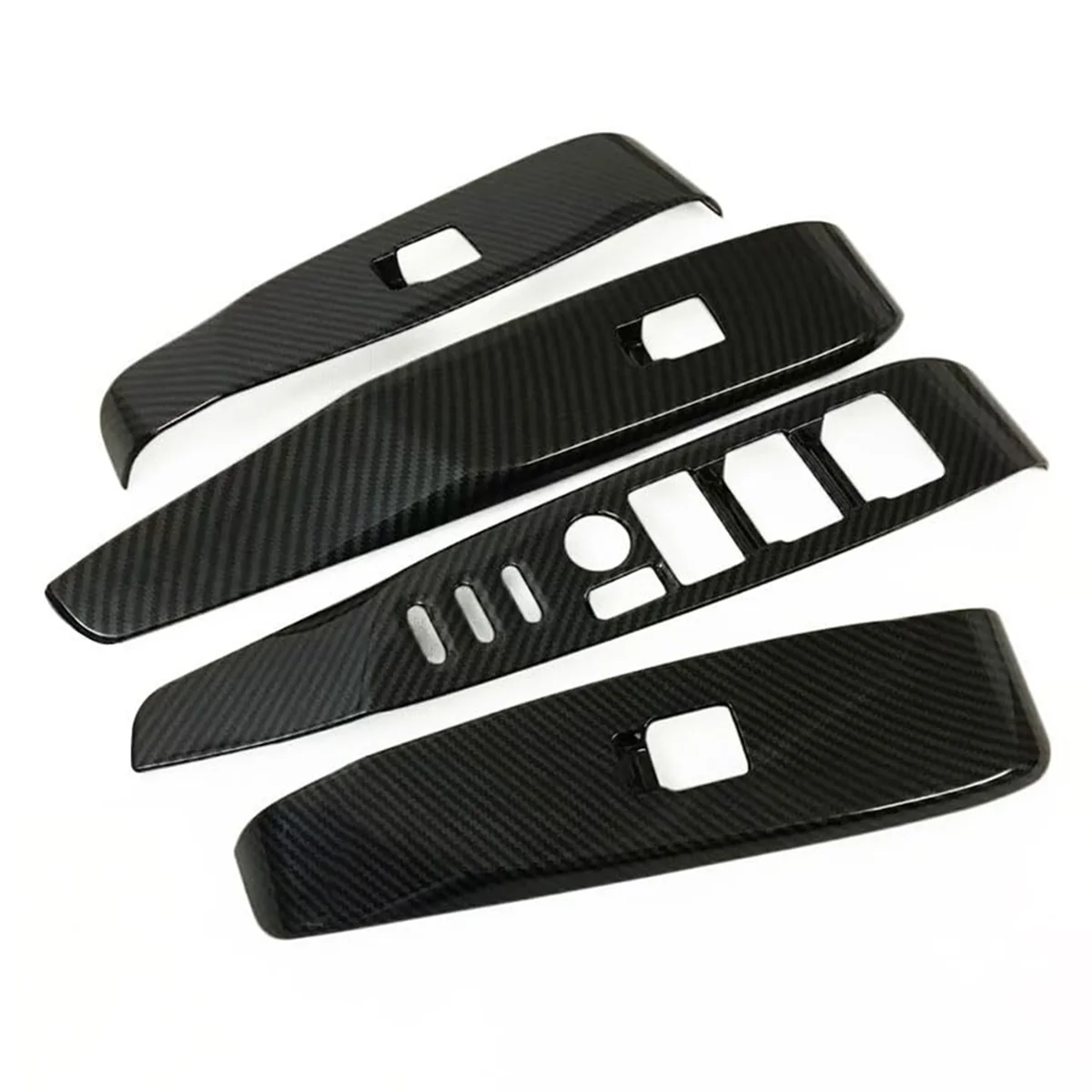 Window Switch Panel Cover Trim with Seat Memory Button for Toyota Camry 2024 2025 Accessories Carbon Fiber LHD