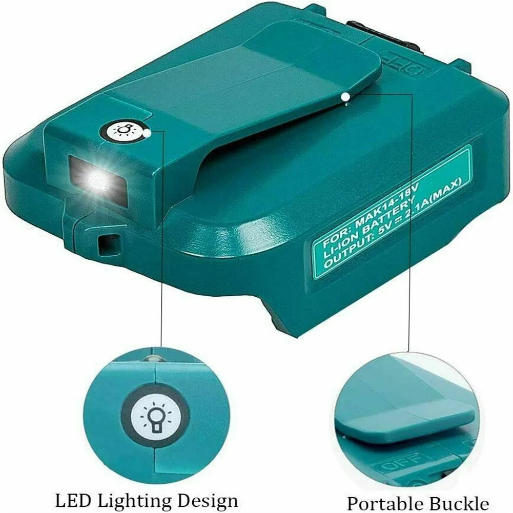 Imagem -03 - Adaptador de Carregador Usb para Makita Conversor Led Bateria Li-ion Adp05 Bl1815 Bl1830 Bl1840 Bl1850 1415 1418v