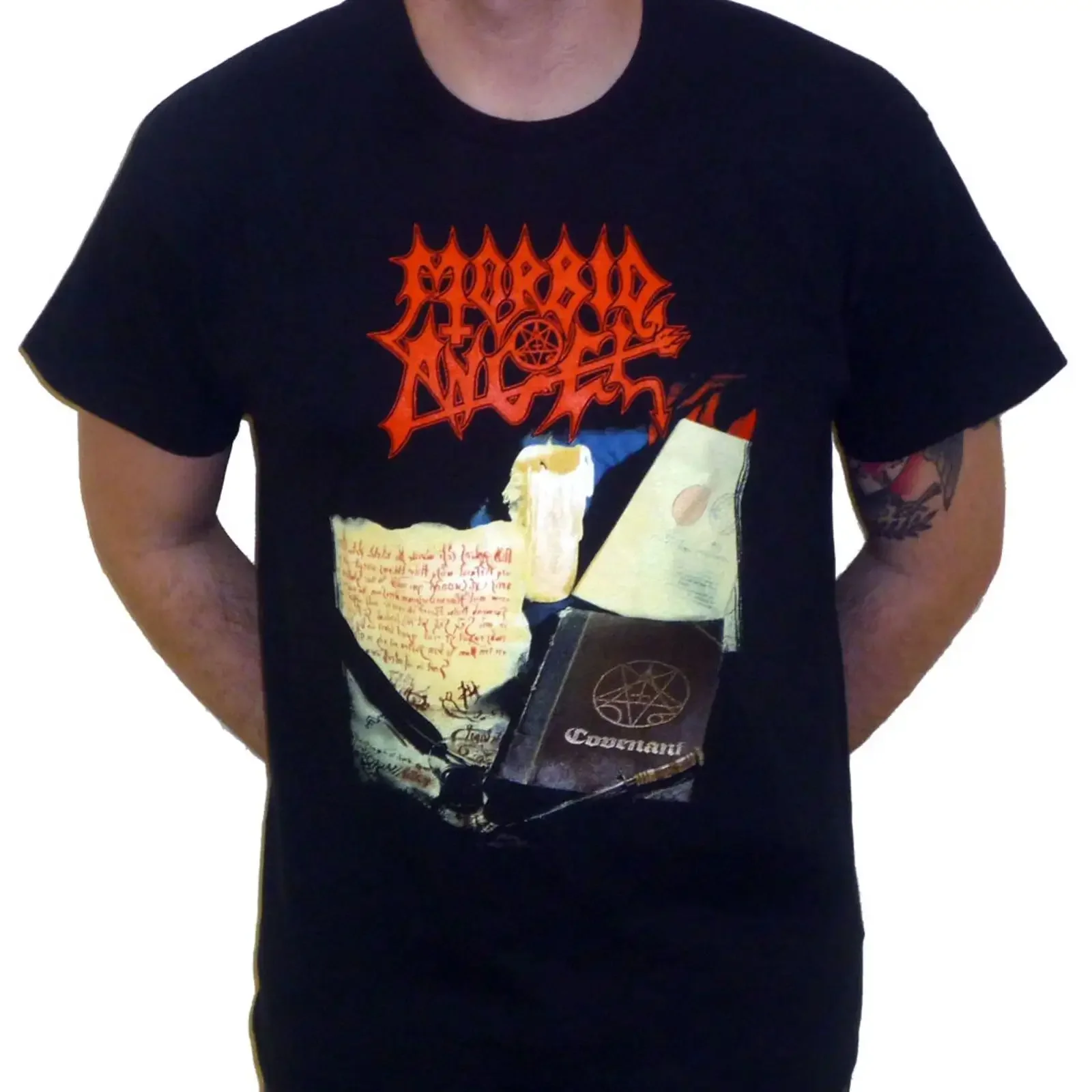 Morbid Angel Covenant T Shirt NEW OFFICIAL vintage Washed streetwear Soft Top For Everyday Wear Breathable Stylish