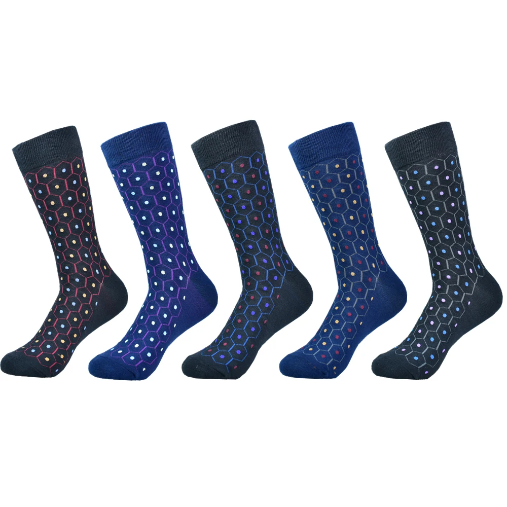 5 Pairs Men's Formal Socks Premium Bamboo Fiber Casual All-Season Men's Socks