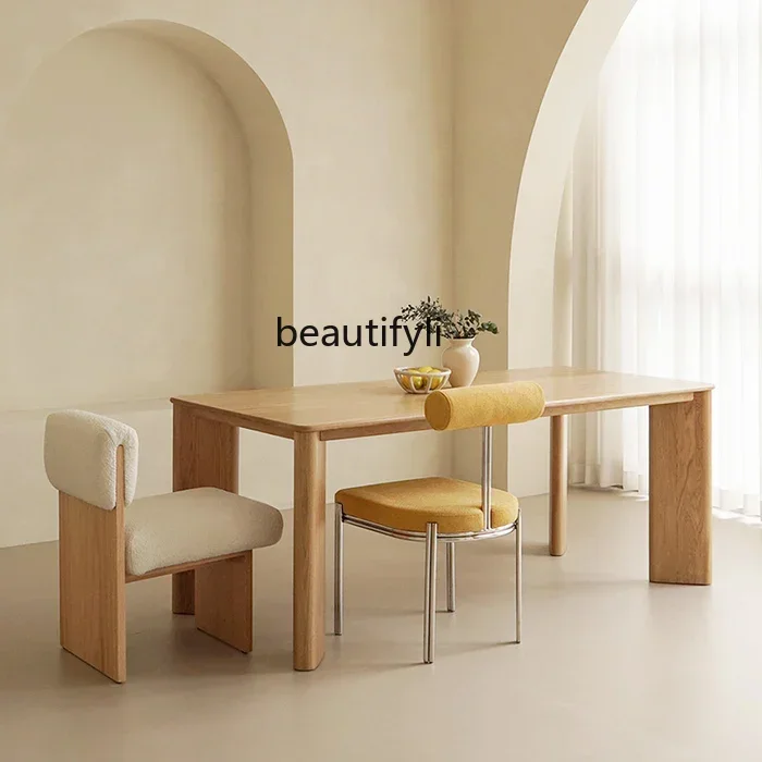 

ssK178 Solid wood logs, workbench dining table desk household style full table and chairs