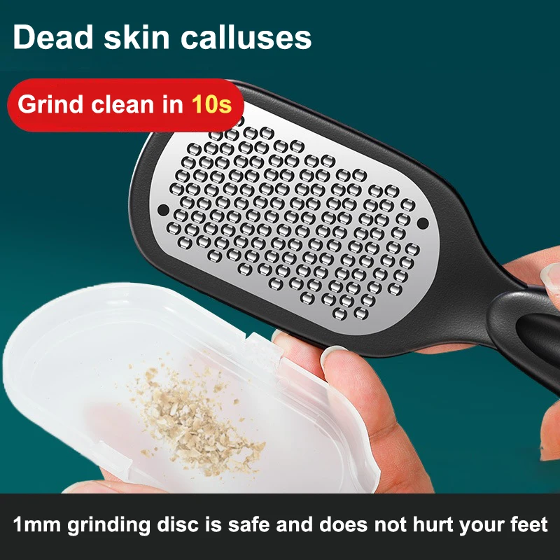 Foot Contusion Heel Polisher Two Sides Stainless Steel Plastic Foot Care Tools For Peeling Calluses And Rubbing Feet Pedicure