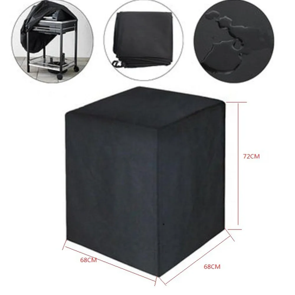 Reliable Oxford cloth Popcorn Machine Cover 68*68*72CM Black Air Conditioner Cover Furniture Protective Cover Yard Use