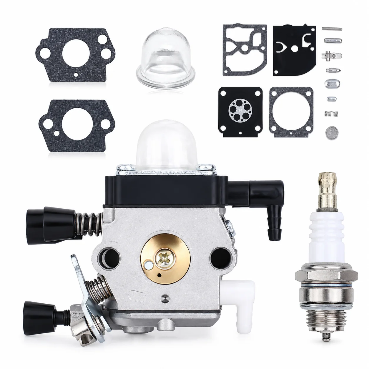 Chainsaw Carburetor Tune Up Kit For Stihl FS46C FS55R KM55R FS74 FS75 FS76 FS80 4228 120 0608 Replacement Parts Accessories