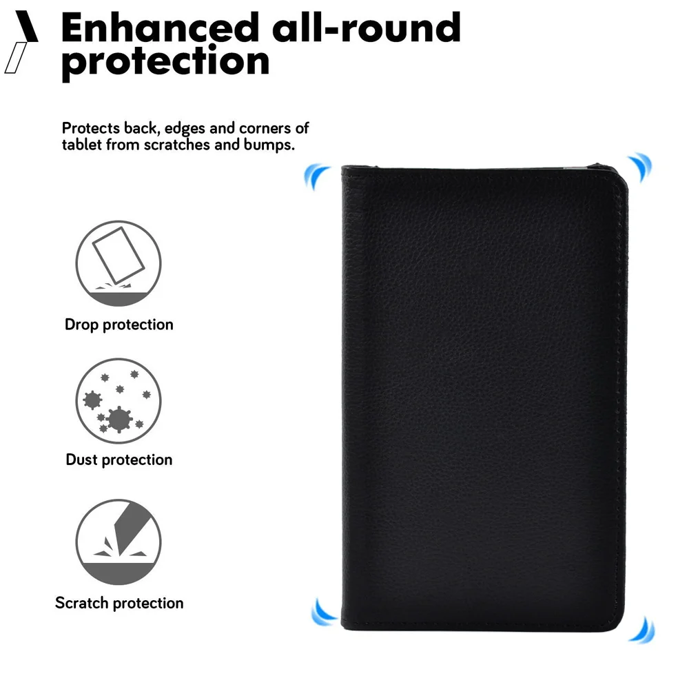 Étui de protection rotatif à 360 degrés pour tablette Fire 7, 5e, 7e, 9e génération, 2015, 2017, 2019, avec impression de crâne, antichoc