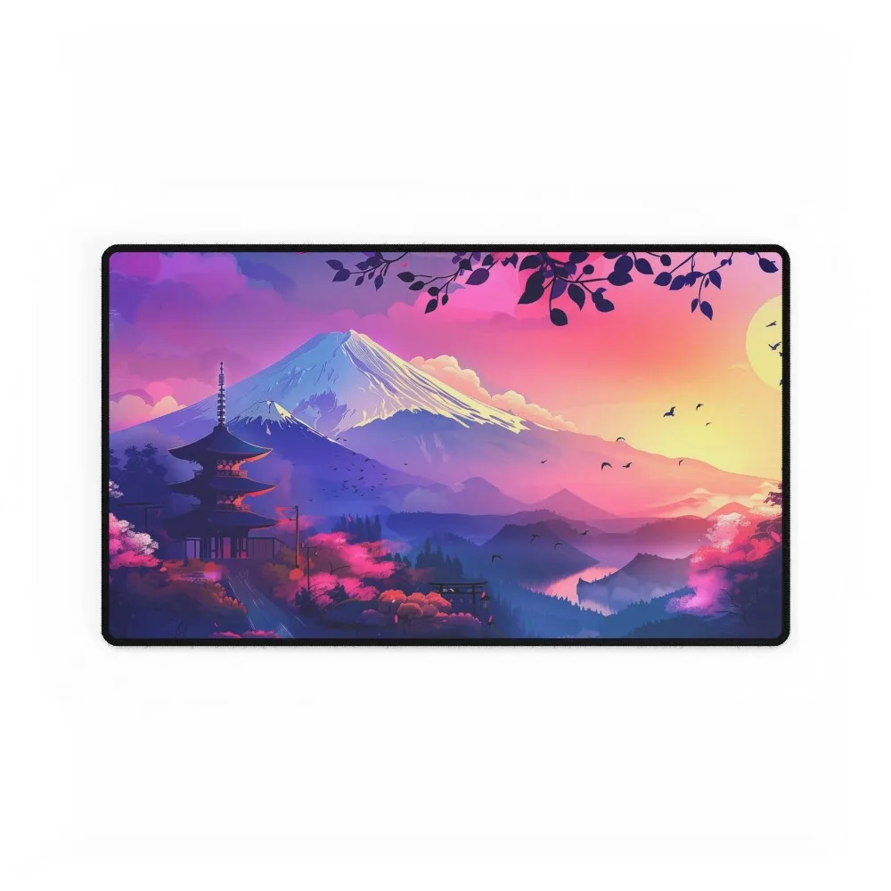 Mystic Cherry Blossom Valley TCG Playmat Table Top Gaming Mat DND Play Mat Gift for Gamer - Japanese Gaming Mat Oriental Playmat