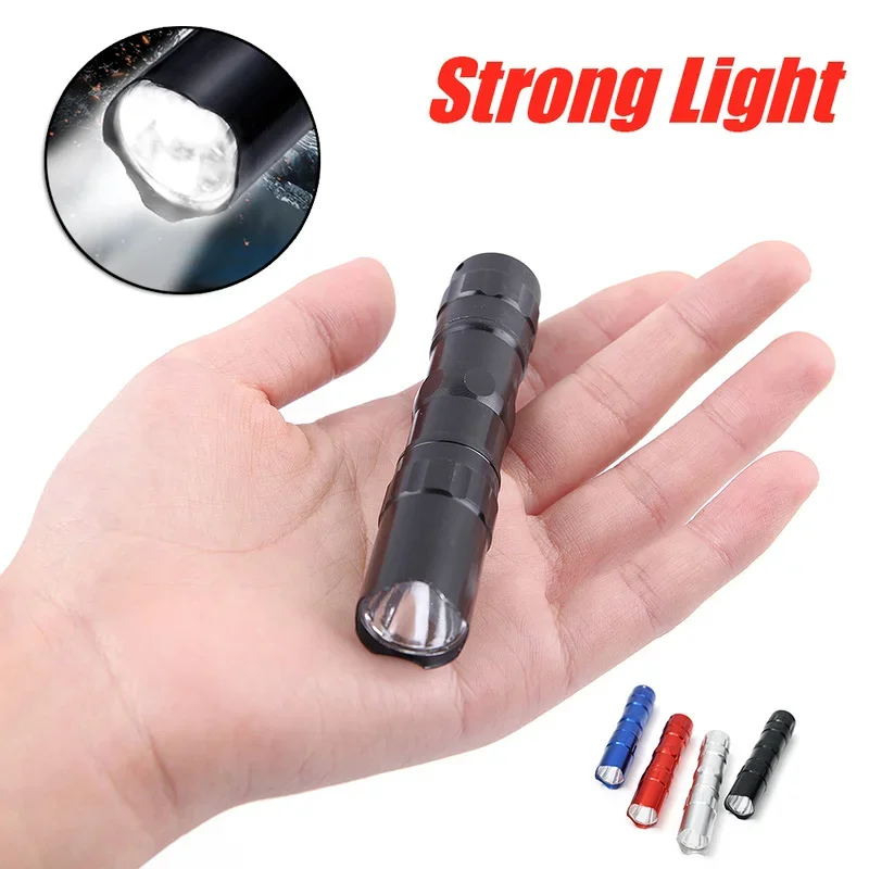 Mini LED Flashlight 3W Strong Light Torch Battery Powered Portable Outdoor Emergency Flashlight for Camping Fishing Check Light