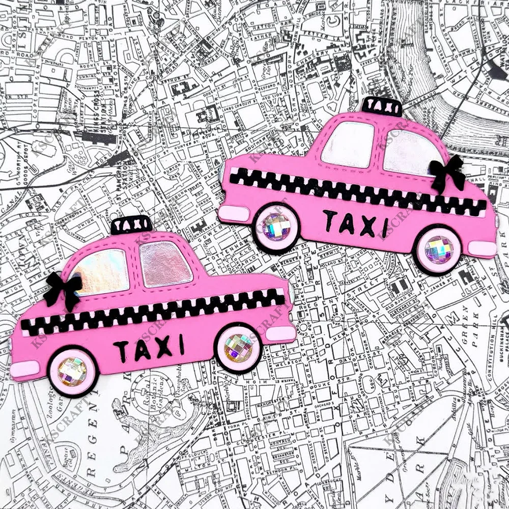 KSCRAFT Taxi Cutting Dies Stencils for DIY Scrapbooking Decorative Embossing DIY Paper Cards