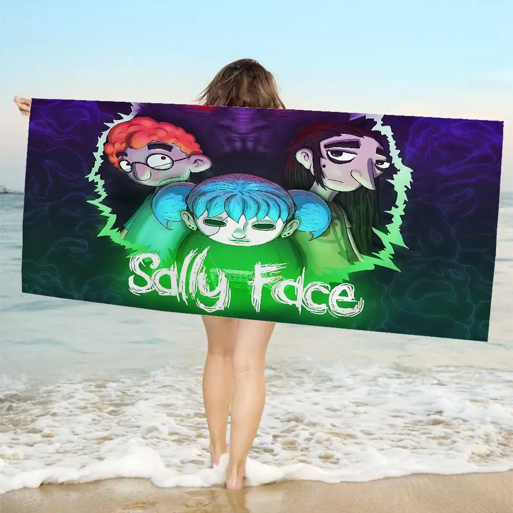 Popular Horror Game S-Sally F-Face Microfiber Beach Towel Absorbent Quick dry Soft Yoga Swimming Resort Mountain Climbing Towel