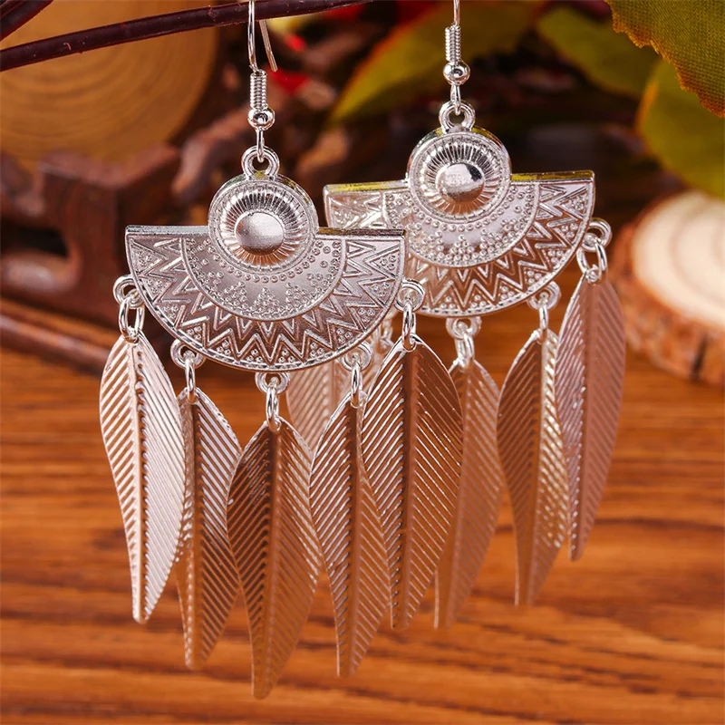 Aihua Silberfarbene Lange Quasten-Ohrhänger mit Pfau- und Schmetterlingsmotiv für Damen, Hochzeits- und Party-Schmuck, Geschenke, Trendige Ohrringe – Detail 9