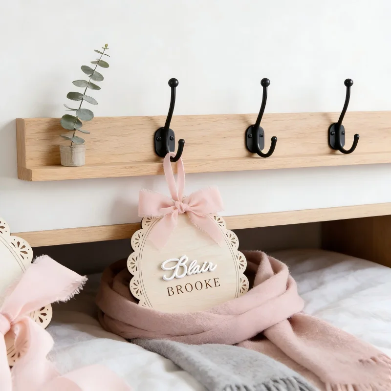 1Pc Custom Bohemian Style Name Wooden Name Plaque, Home Room Office Wall Door Decor, DIY Paintable, Birthday Wedding Gift