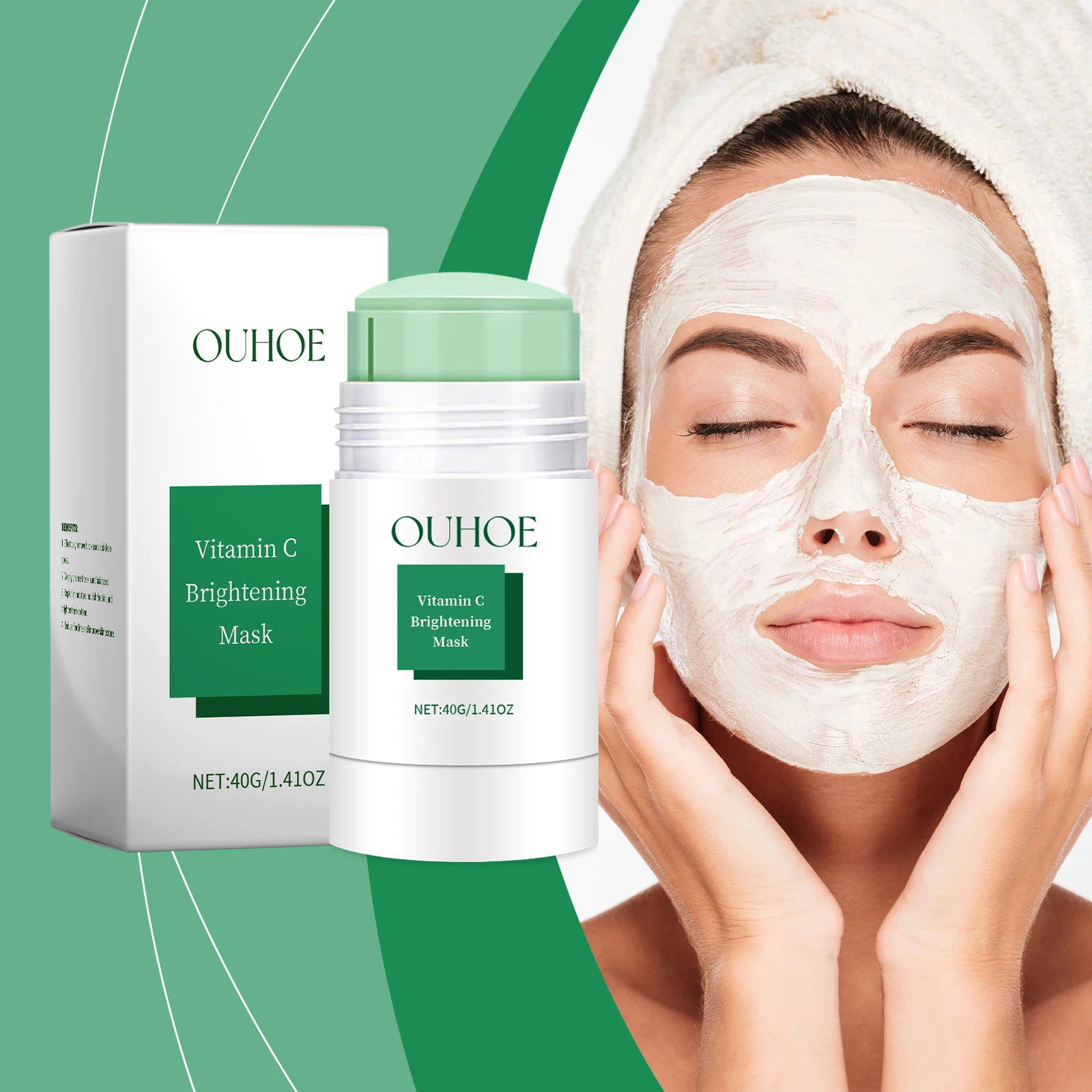 

Green Tea Cleansing Solid Mask Improves Dullness Moisturizes Cleanses Brightened Skin Mask Removes Blackheads and Clears Pores