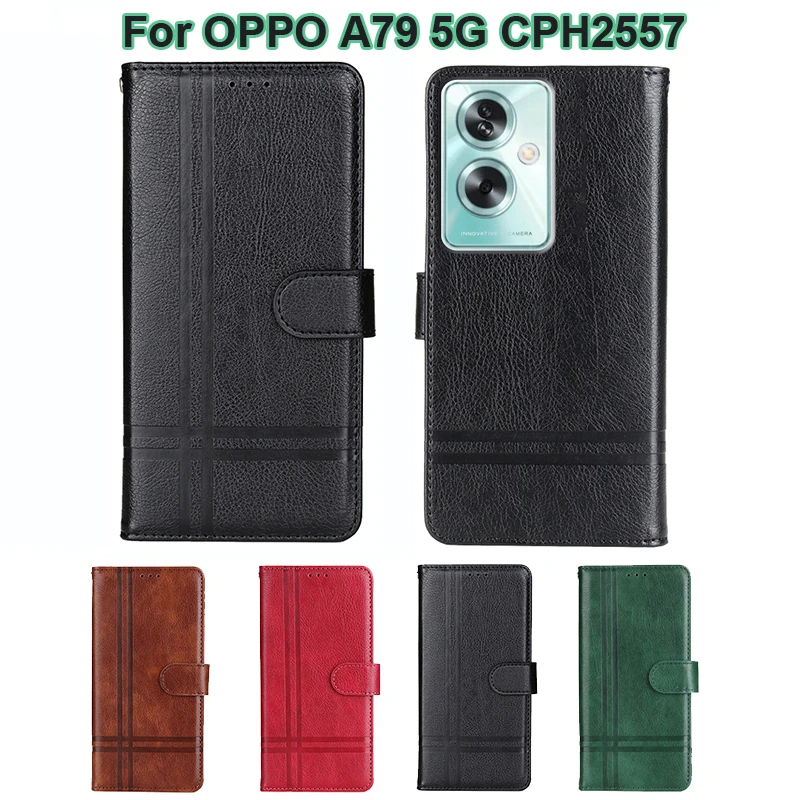 Wallet Case For Funda OPPO A79 5G CPH2557 Phone Cases PU Leather Cover For Capinha De Celular OPPO A2 5G Etui PJB110 6.72