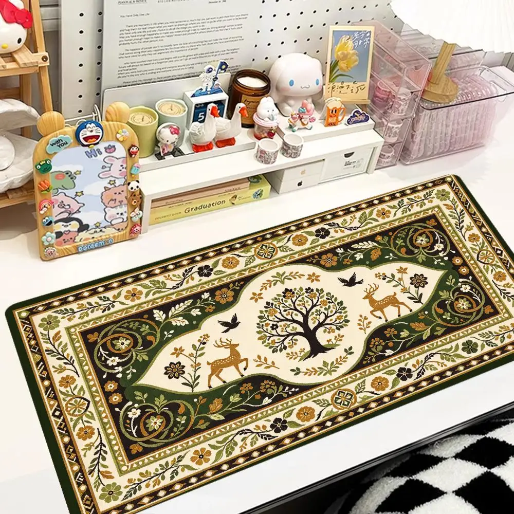 Galaxy Starry Persian Rug Pattern Table Mat Large Size Precision Tracking For Space Theme Office