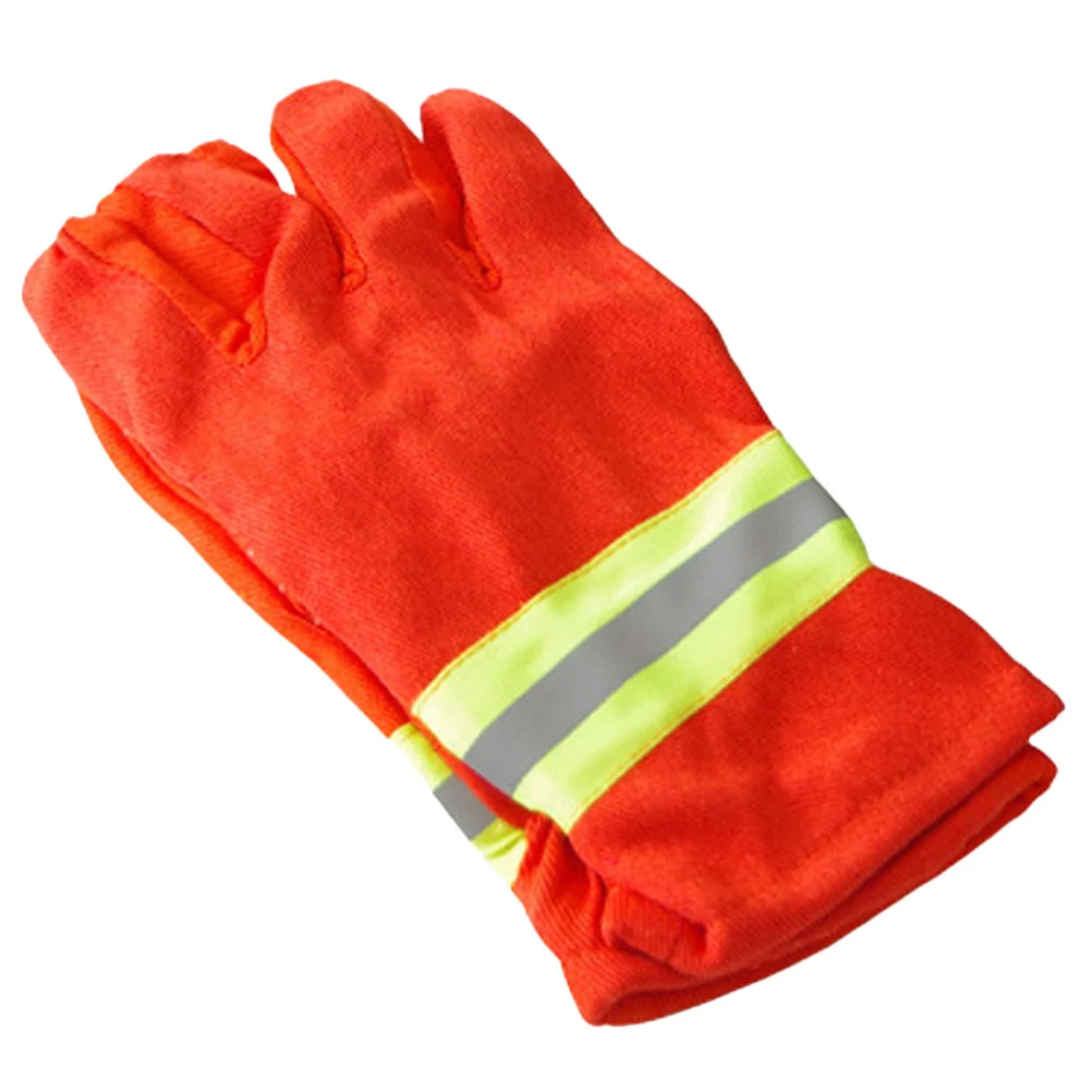

1 Pair Heat Resistant Rescue Gloves Thickened Anti-Scalding Non-Slip Wear-Resistant Outdoor Working Safety Mitts For