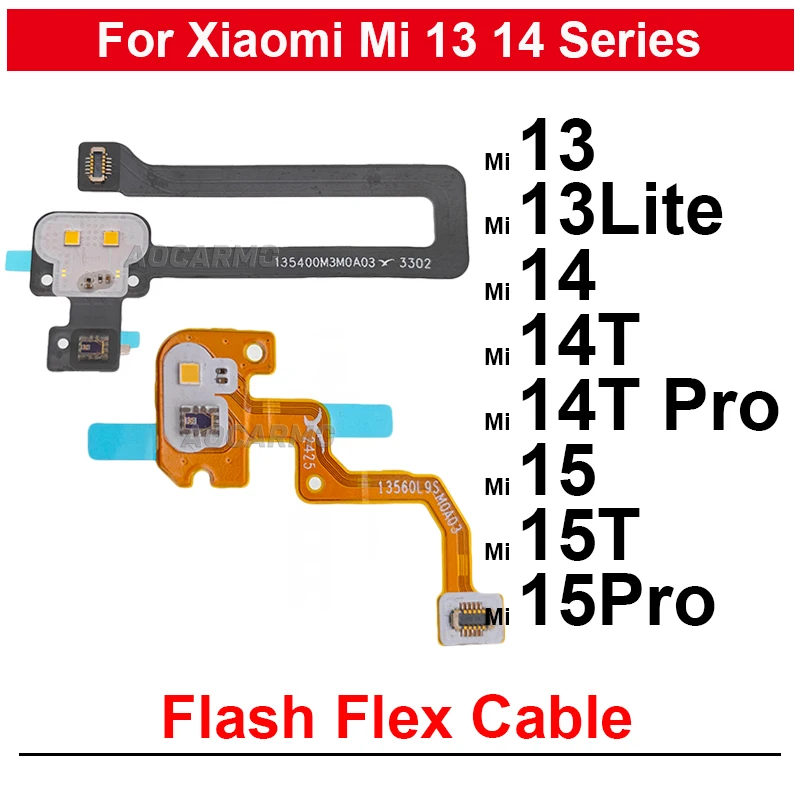 

Для Xiaomi 13 Lite, 13T, 14, 14U, 15 Pro, 15T, 14T Pro: гибкий кабель датчика фонаря, датчика приближения, датчика окружающего освещения и микрофона (запчасти для ремонта)