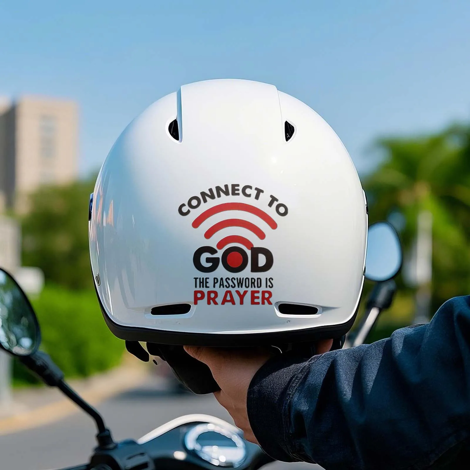 "Connect to God" Religious Car Sticker, Inspirational Design Decal, Unique Auto Faith Accessories