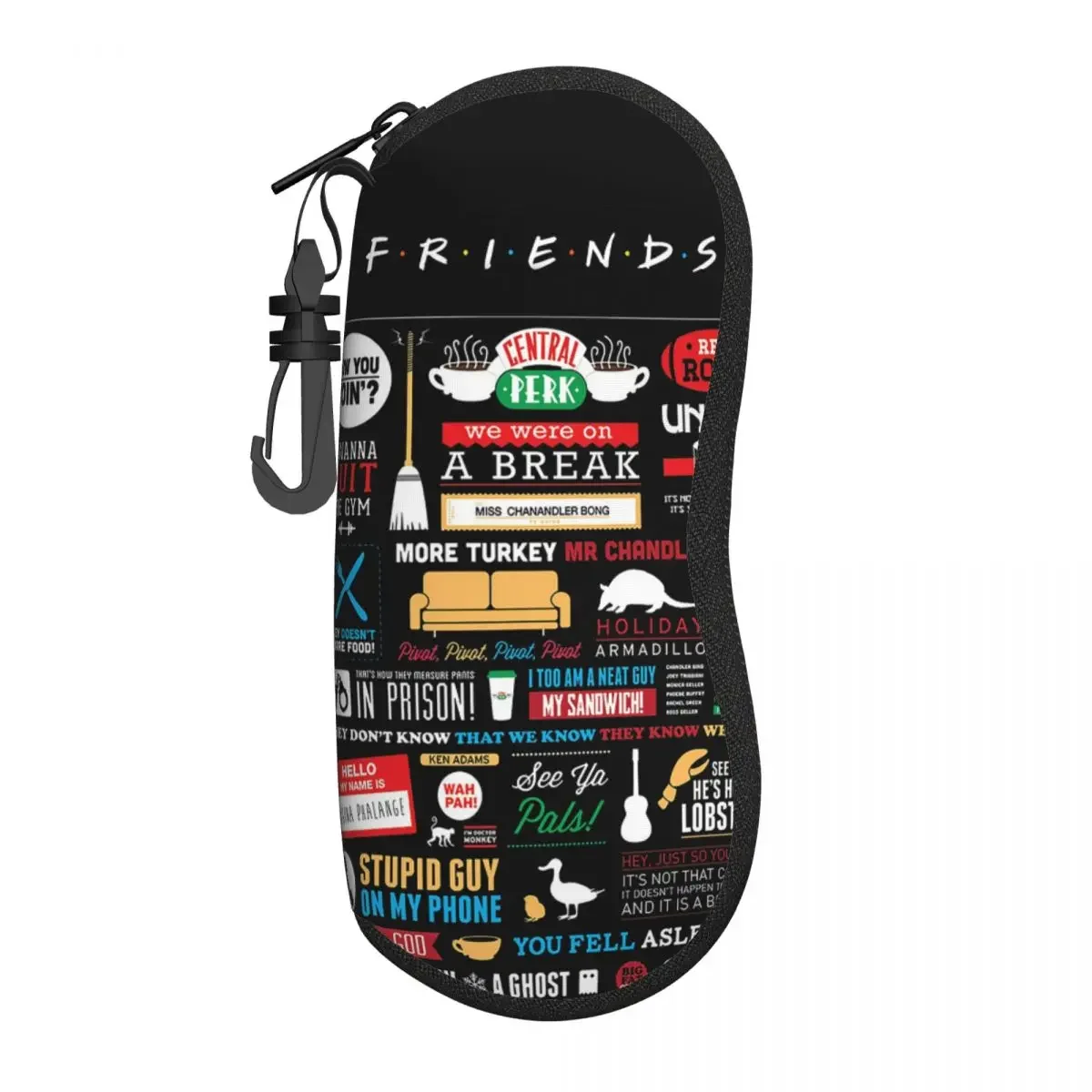 Cartoon Glasses Case Protective Box Friends TV Show Central Perk Eyewear Storage Box Protector Eye Contacts Case