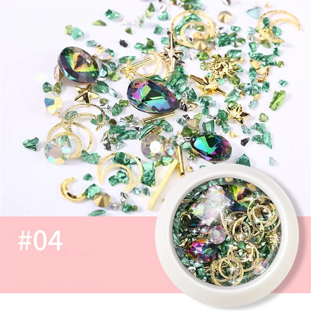 

6 Sets Diamond Rhinestone Patches Jewelry Sequins Crystals Nail Art Decoration Manicures Accessories Diy Nail Art Supplies For