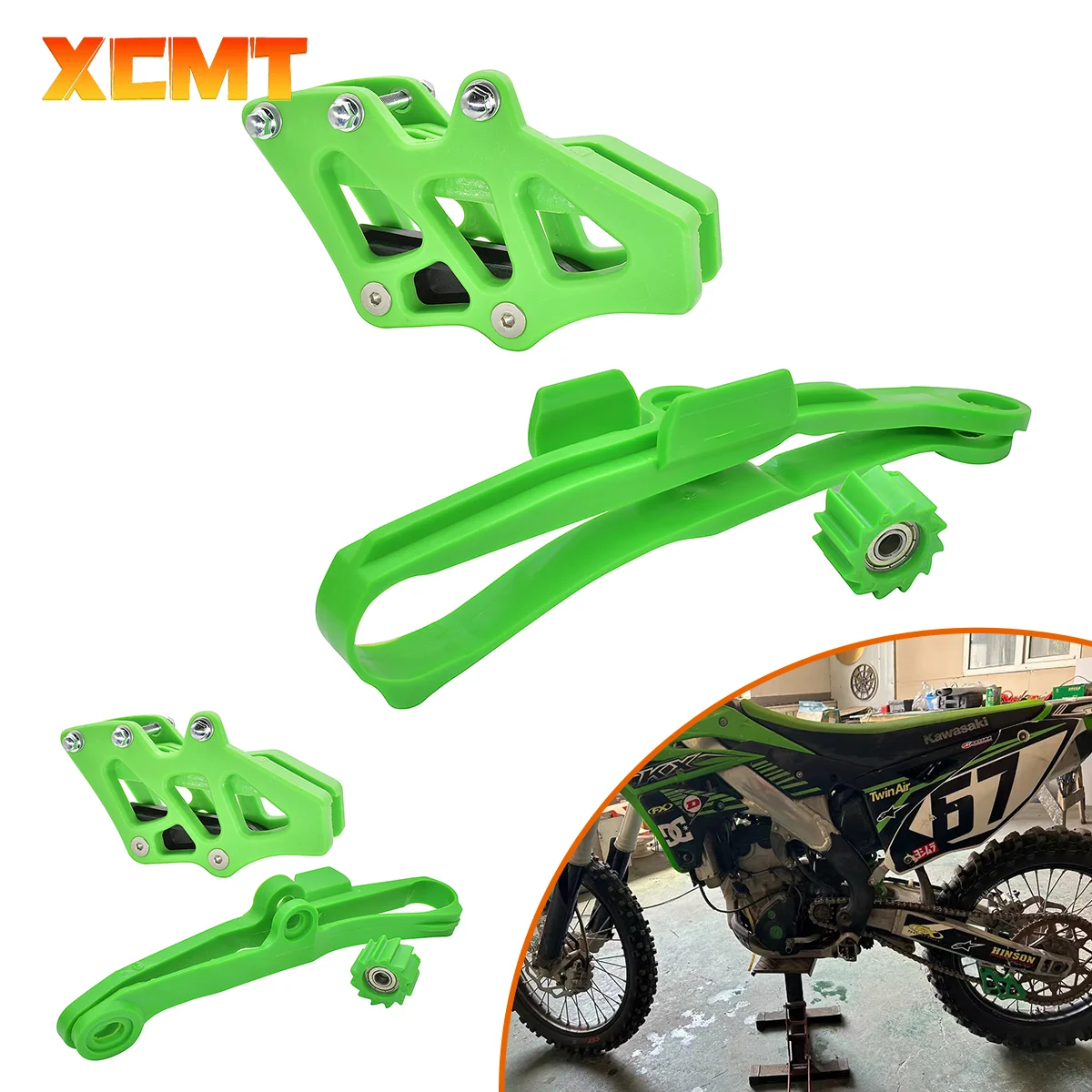 

Motorcycle For Kawasaki KX250F KX450F Chain Guide Slider Guide Swingarm Roller KXF 250 450 KX 250F 450F 2009-2020 Dirt Pit Bike