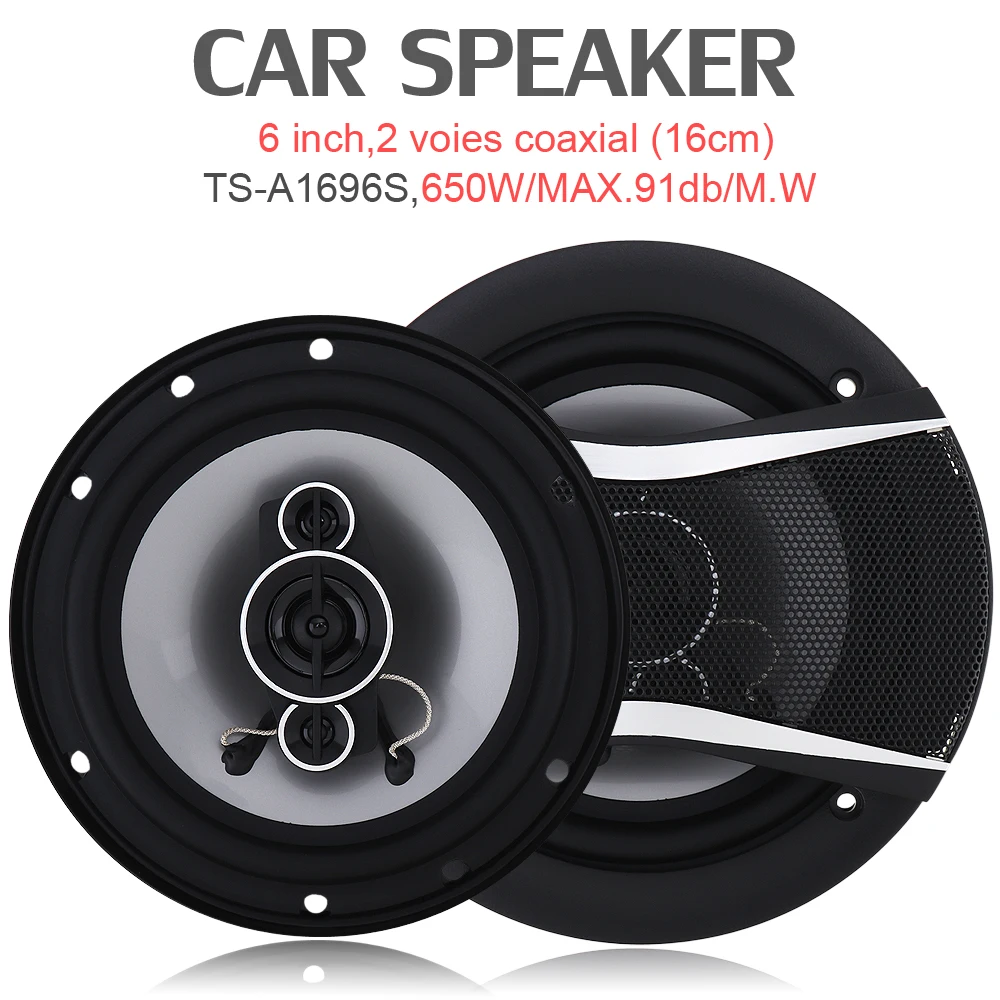 2pcs TS-A1696S Car HiFi Coaxial Speaker Vehicle Door Auto Audio Music Stereo Full Range Frequency Speakers for Cars