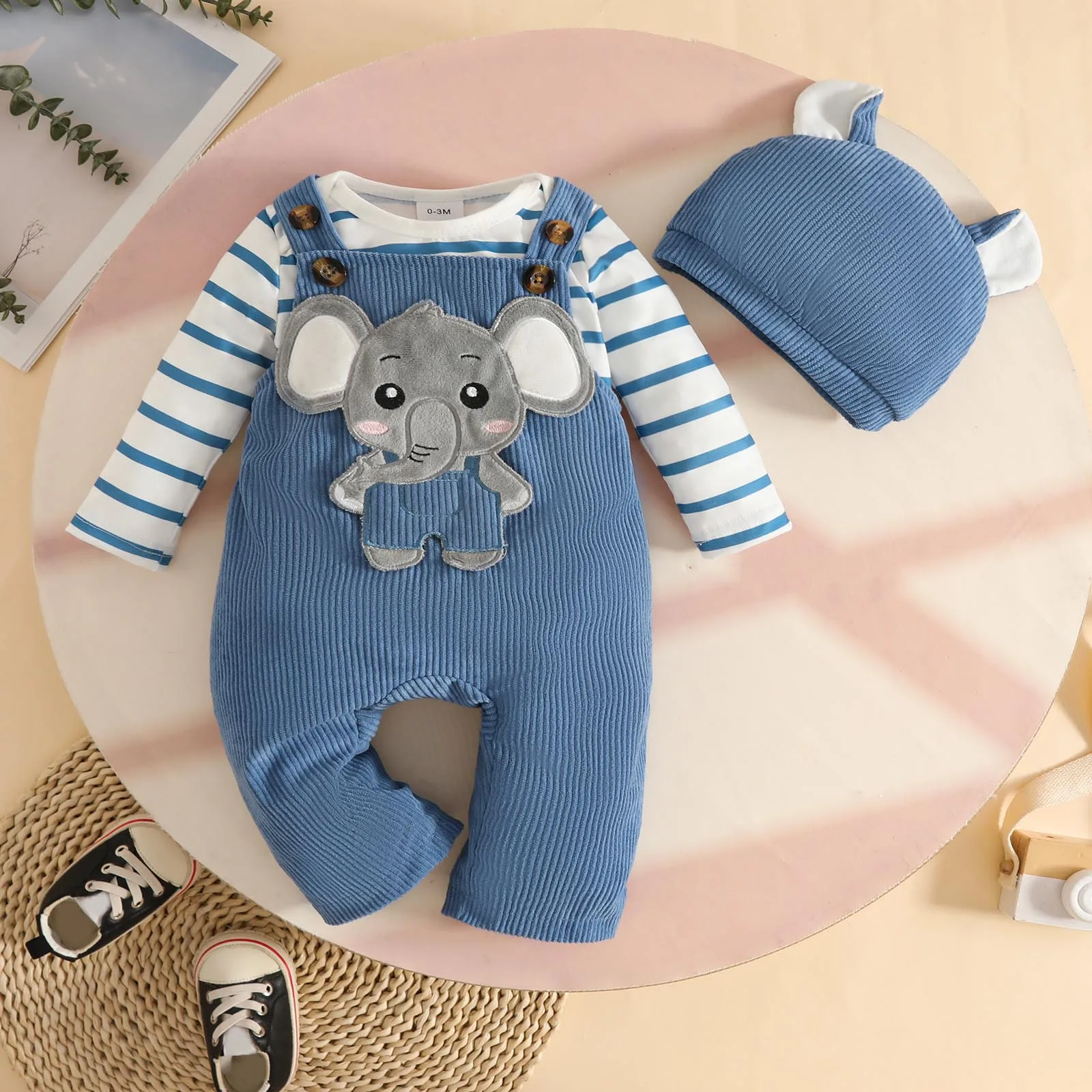 

Boys Cute Set Baby Boy Romper Clothes Newborn Outfits Cartoon Corduroy Suspender Overalls Fall Winter Toddler Babies Outfits