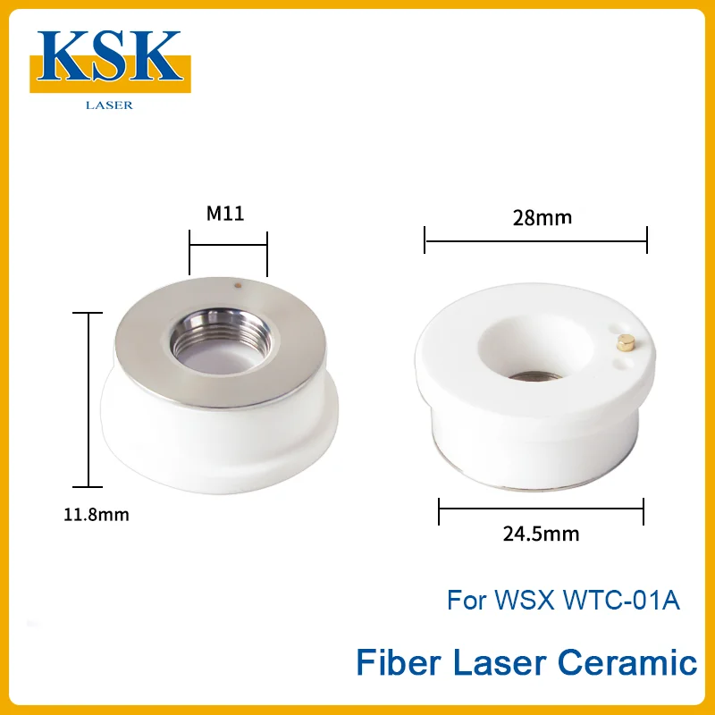 KSK WSX Original Laser Ceramic Nozzle Holder Ceramic Ring Parts WTC-01A D28/24.5mm For WSX Fiber Laser Cutting Head