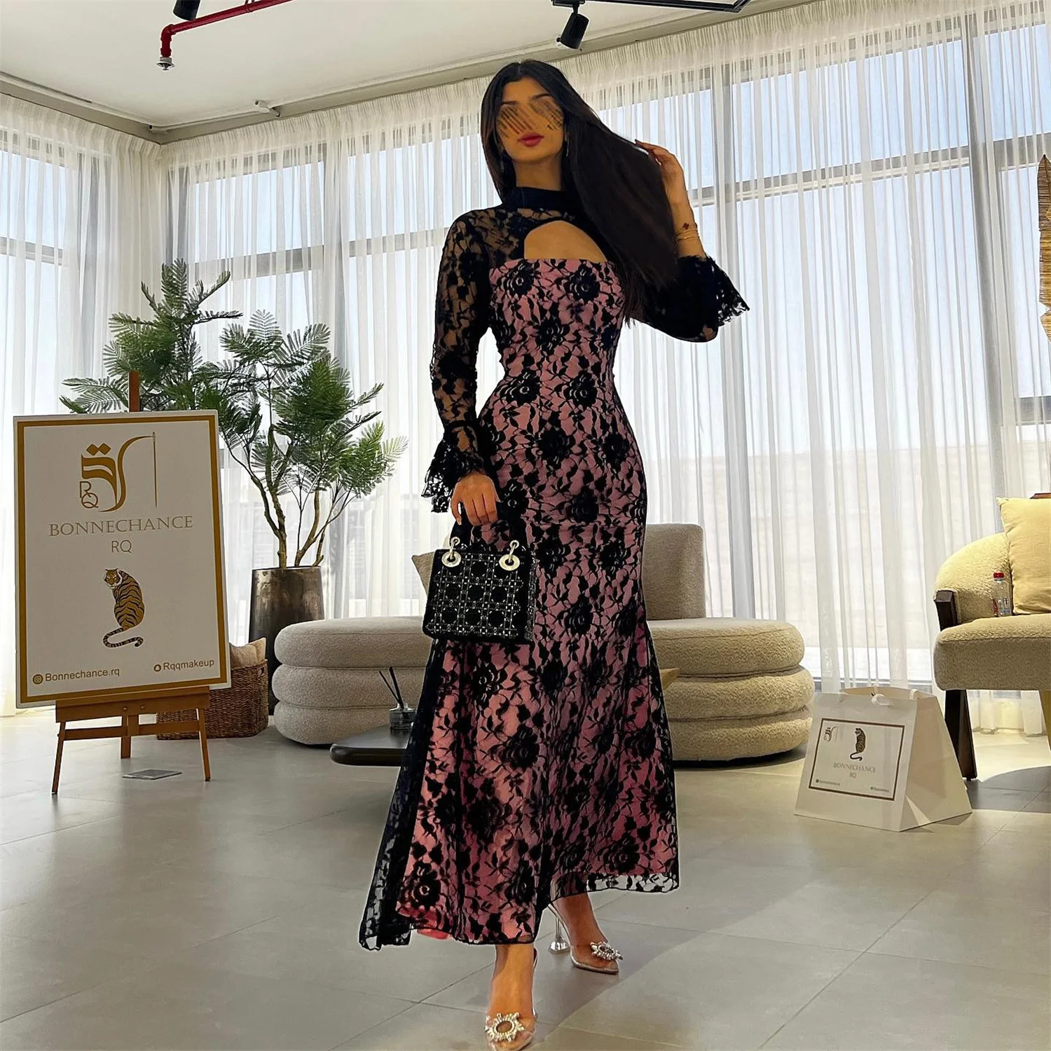 Lorrtta Vestidos de casamento para festas Vestidos de festa elegantes de renda preta personalizados 2025 Плаazoе pentruч bagoнее Robes of Soirée فسات evimavera