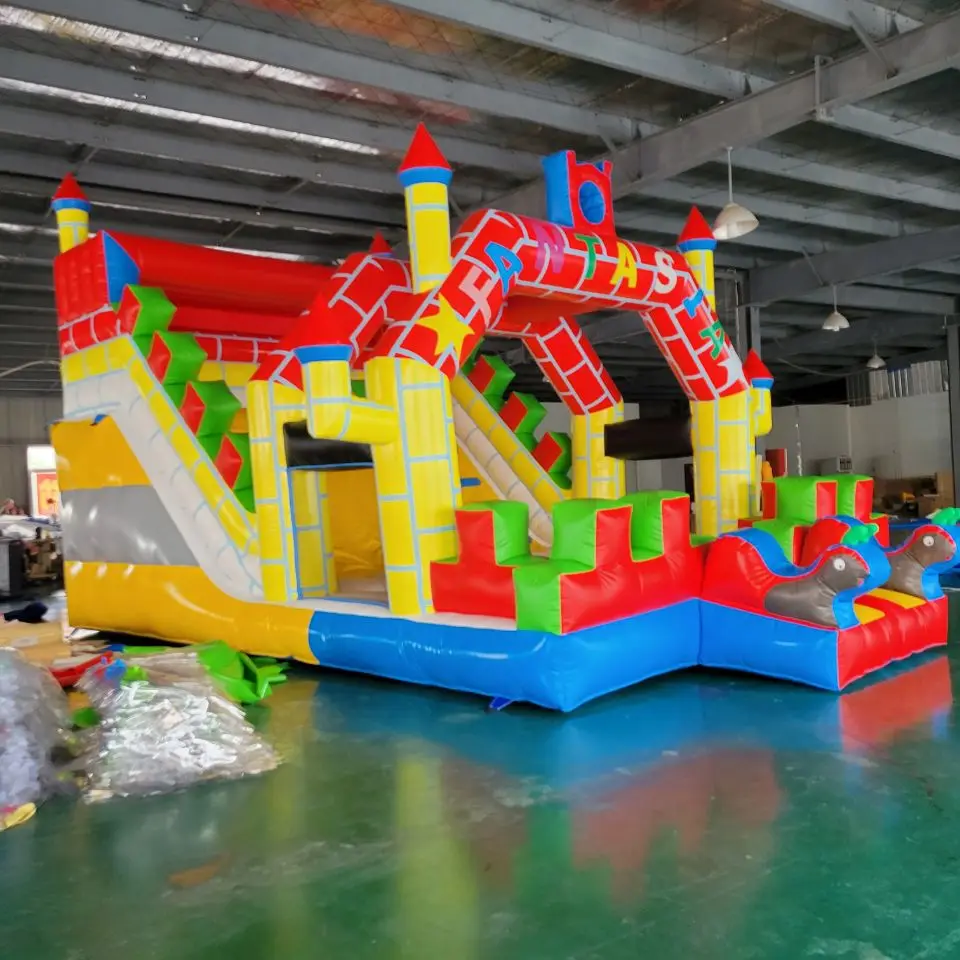 Inflatable slide PVC children trampoline outdoor toys can be customized according to drawings