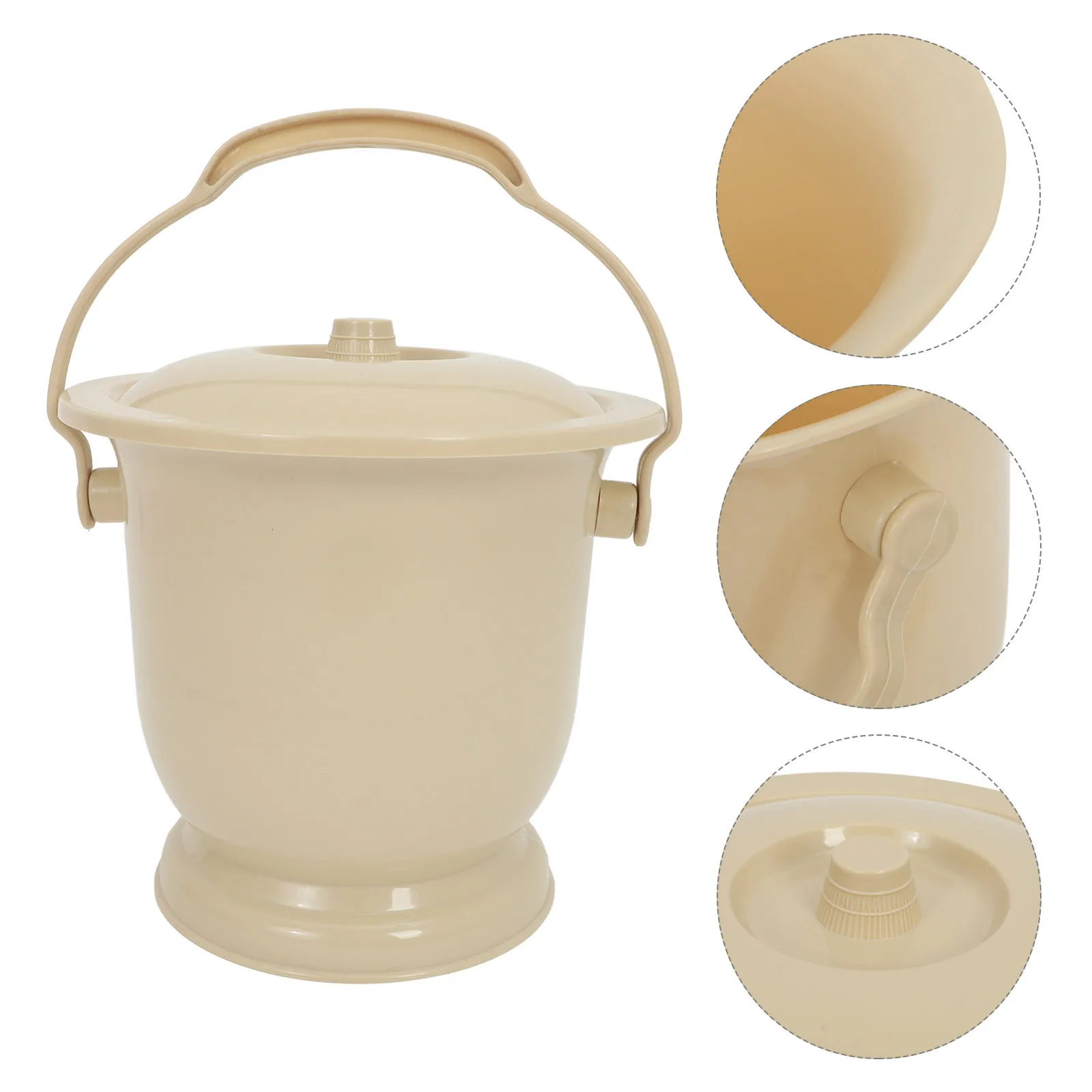 

Portable Chamber Pot with Lid Spillproof Urine Vomit Waste Container for Bedside Use Pregnant Women Elderly Kids Patients Home