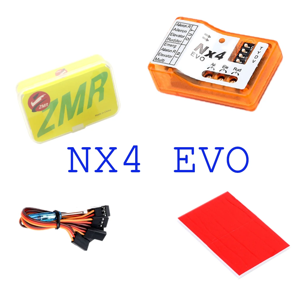 1PCS ZMR NX4 PRO/EVO 4.5-6V 3D Flight Controller Board For  Aileron Fixed-wing Airplane Support Rate/Hold/Gyro Off