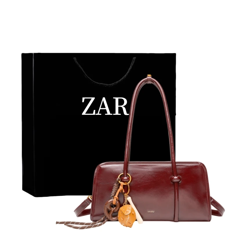 

Винтажная кожаная большая сумка с масляным воском, женская сумка через плечо, повседневная сумка Sli для молодых женщин, осенний сезон