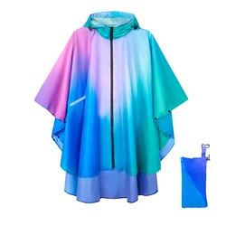 Poncho de Pluie Imperméable avec Poches pour Homme et Femme, Veste à Capuche, Imperméable observateur, Randonnée en Plein Air, html, Adulte