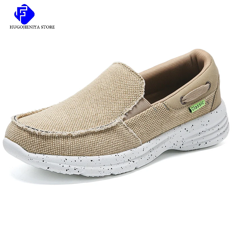 2023 Summer Men Casual Shoes Comfortable Loafers Outdoor Lightweight Sneakers Fashion Men Canvas Shoes Vulcanized Shoes Big Size