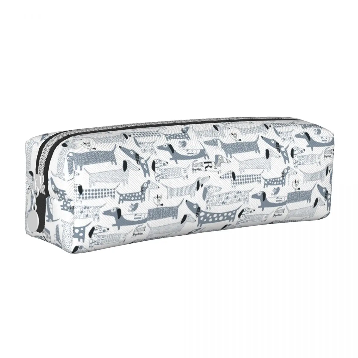 Забавный карандаш в виде таксы с рисунком животных