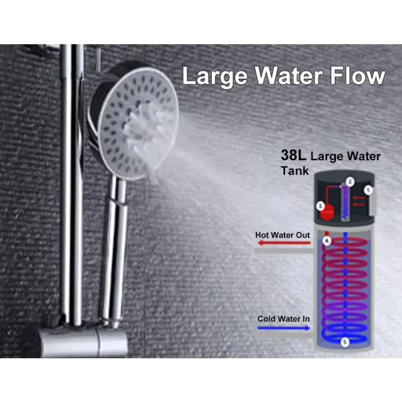 

12kw EAQL Wifi Control LED Display Storage Electric Combi Boiler for Heating and Shower With Water tank