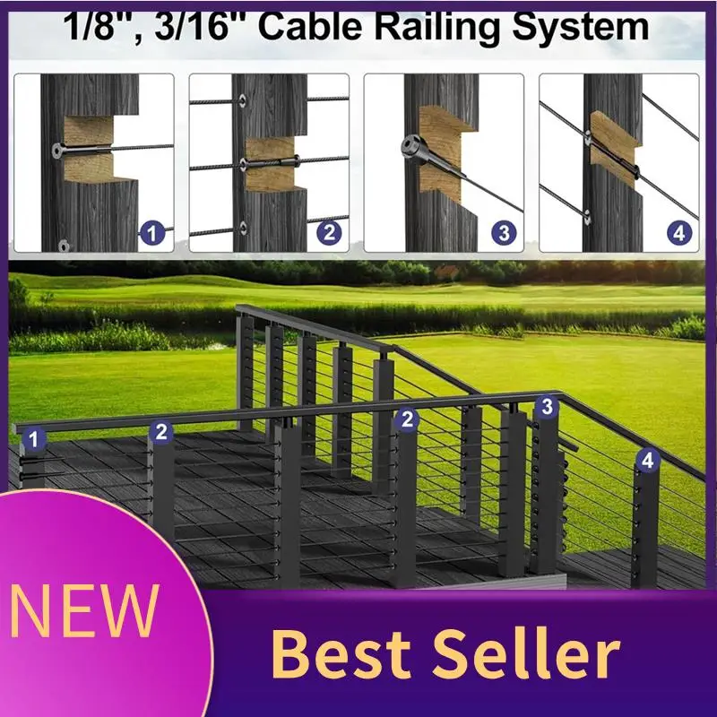 20 Pack 1/4In ID Angle Washers For Cable Railing Posts, For 1/8In 5/32In 3/16In Deck Cable Railing Cable Railing Angled