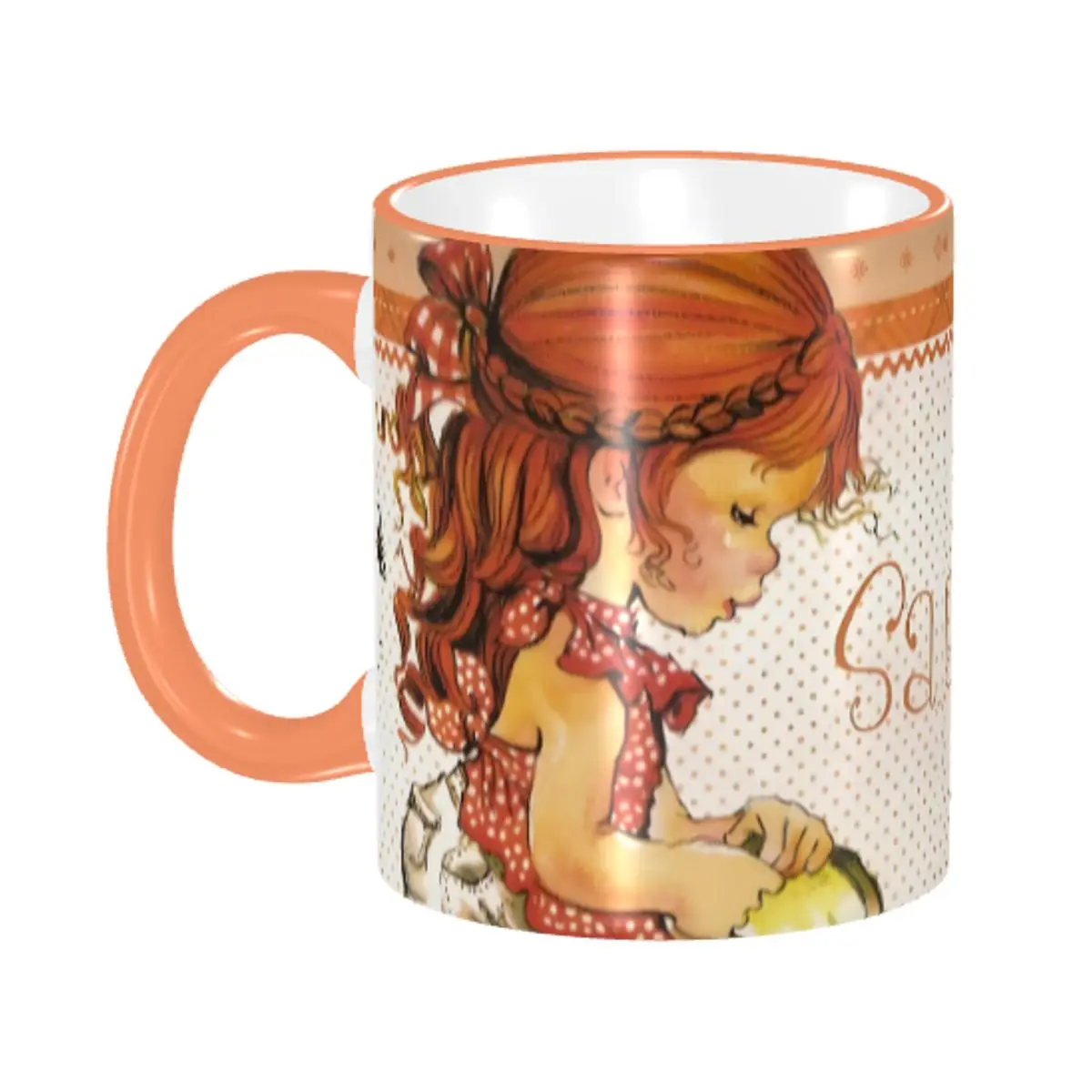 

Персонализированная милая керамическая кружка S-Sarahs K-Kays с мультяшной девочкой, креативный подарок