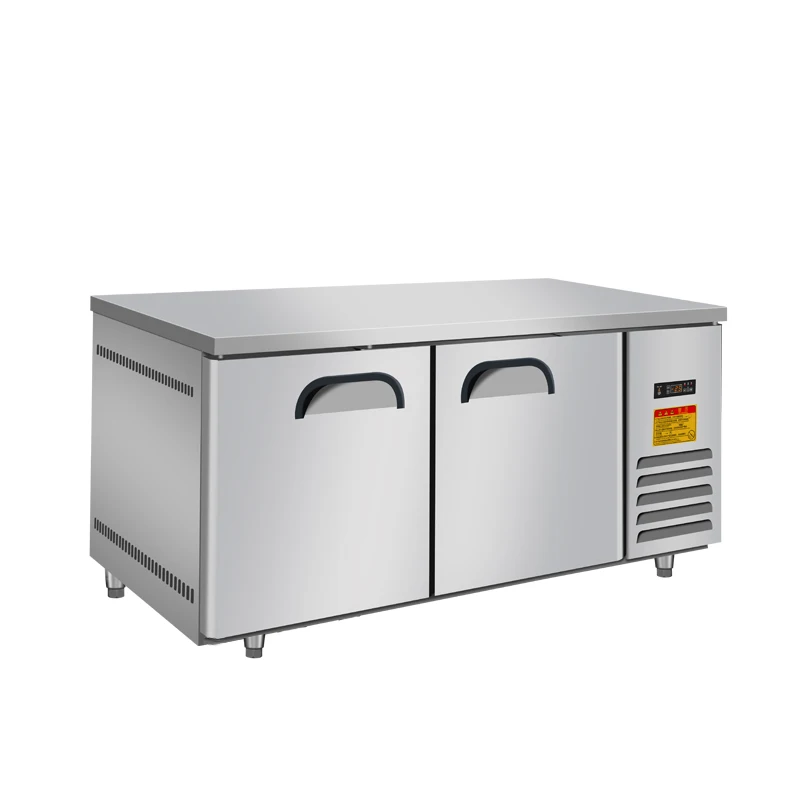 

Охлаждаемый верстак с воздушным охлаждением, коммерческий стол, морозильная камера из нержавеющей стали, ресторан, кухня, морозильная камера под столешницей