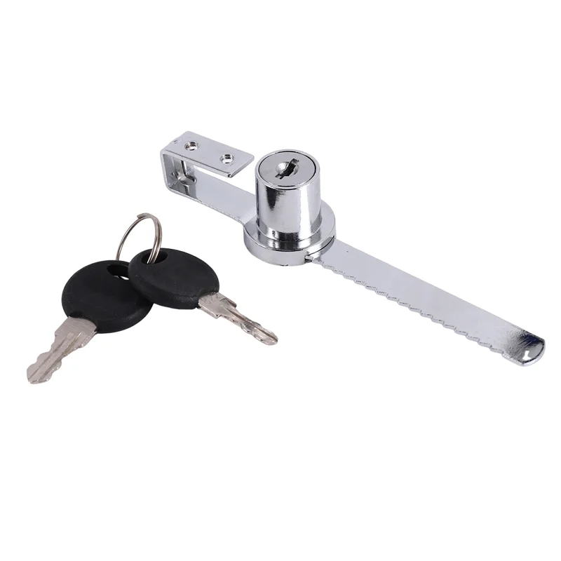 T21C 3X Display Case Lock Sliding Glass Door Ratchet Lock Security Glass Cabinet Lock With 6 Keys