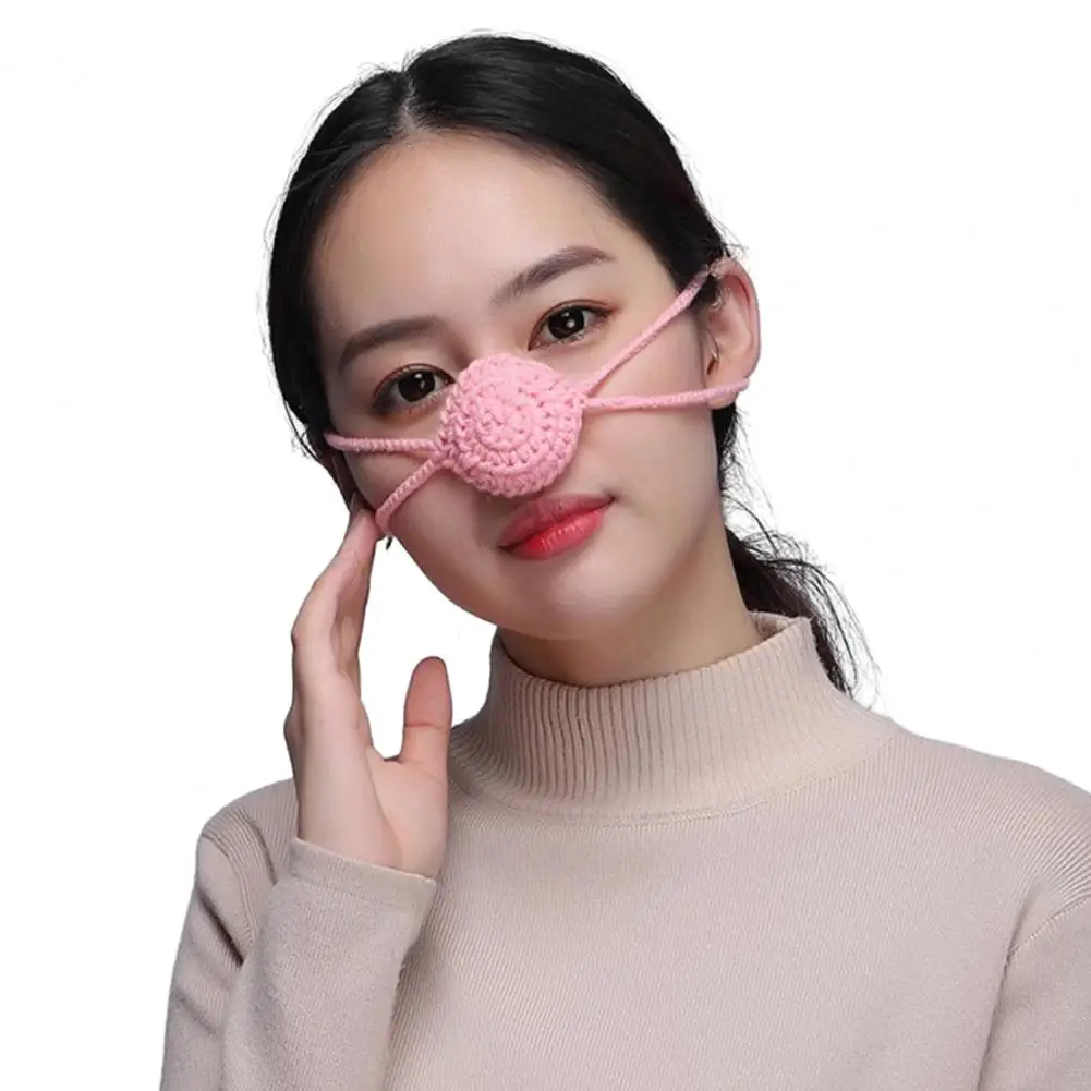 HOT SALES !! Handmade Winter Nose Warmer Extra Soft High Elastic Adjustable Cold Resistant Wool Nose Cover Accessories