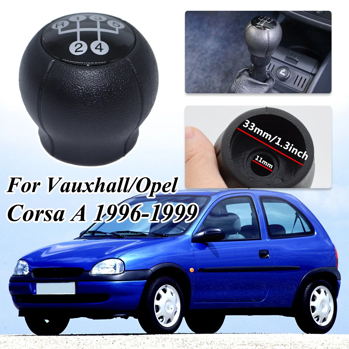 

Gear Shift Knob For Vauxhall Opel Corsa A 1996 -1999 MERIVA A 5Speed +R Manual Gearstick Lever Pen Handball Replacement Car Part