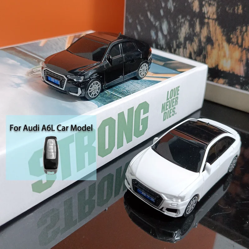 Para Audi A6L modelo de coche para Audi A6 A7 A8 e-tron Q5 Q7 Q8 C8 D5 A6L A8L SQ8 funda para llave de coche inteligente remota llavero con soporte